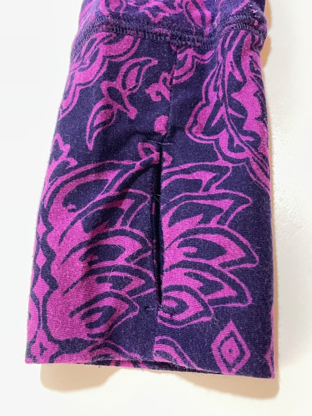 Athleta Purple Floral Long Sleeve Top Size M - Picture 6 of 12